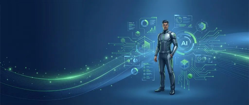 Illustration of an AI-connected enterprise data environment
